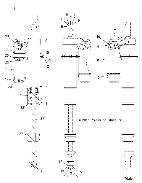 SUSPENSION, REAR SHOCK INTERNALS - G21GAB99CM/FM (700841)