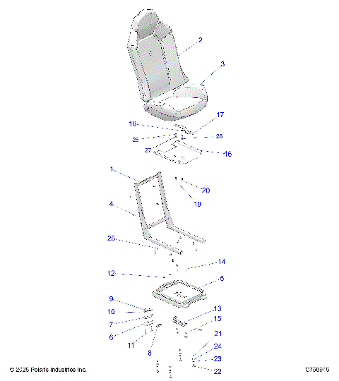 BODY, SEAT ASM. AND SLIDER -  Z23A5P87A4/K87A4/A87A2(C750945)