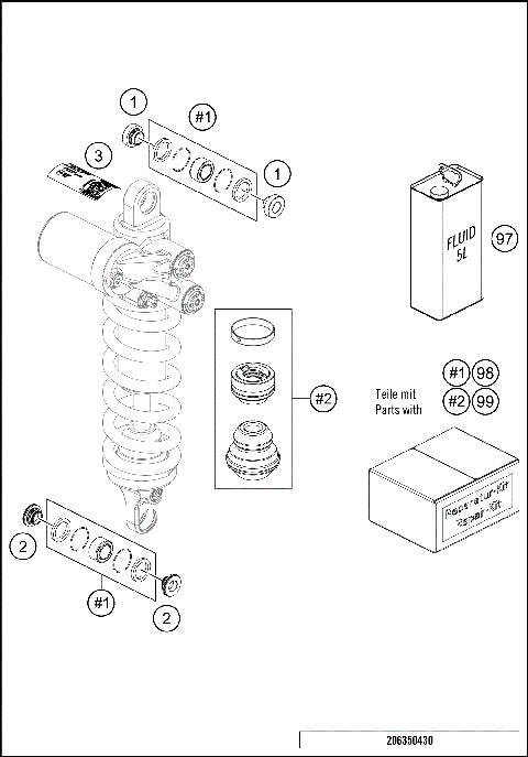 SHOCK ABSORBER DISASSEMBLED