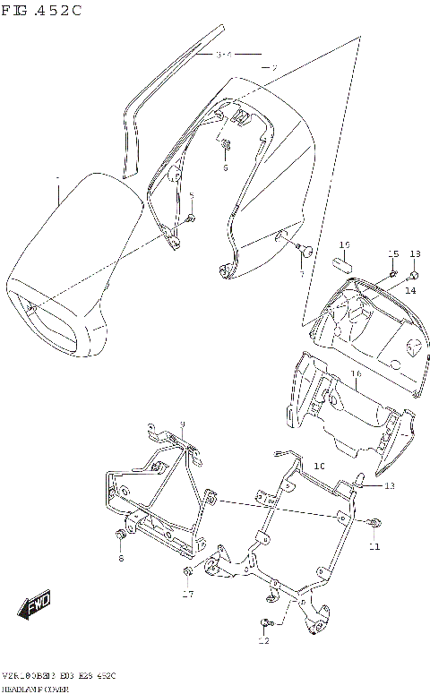 HEADLAMP COVER (SEE NOTE 1)