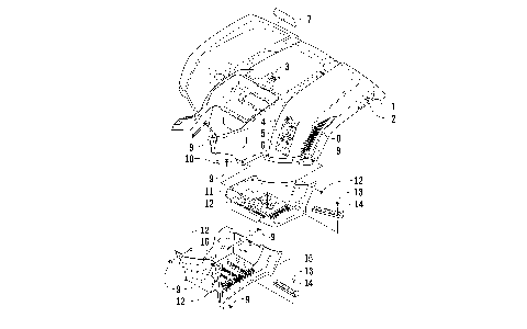 REAR BODY PANEL AND FOOTWELL ASSEMBLIES [94096]