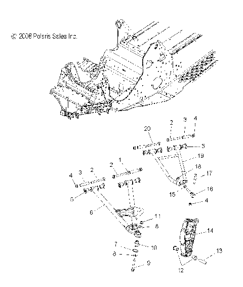 SUSPENSION, FRONT - S09PM7JS/JSL (49SNOWSUSPFRT09700RMK)