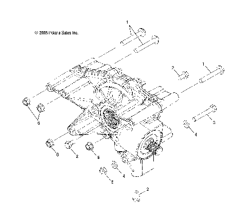 DRIVE TRAIN, REAR GEARCASE MOUNTING - A12CF76FF (4999200299920029D05)