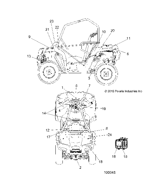 BODY, DECALS - A15DAA57AJ/AH/EAK (100048)