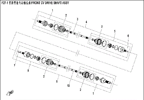 FRONT CV DRIVE SHAFT ASSY  (ODN)