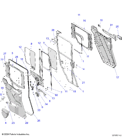 BODY, DOOR, FULL CRANK, REAR - (C0707614-2)