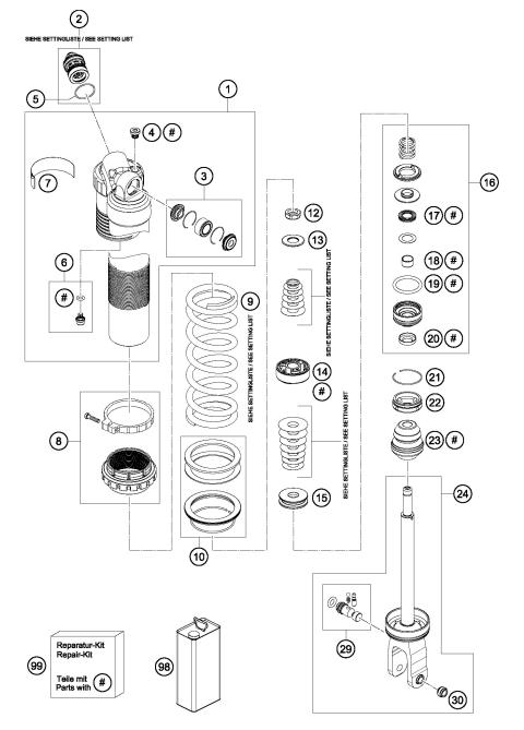 SHOCK ABSORBER DISASSEMBLED        