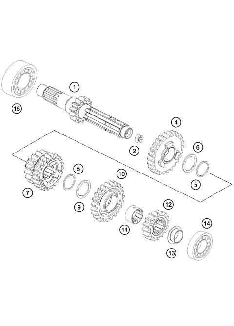 TRANSMISSION I - MAIN SHAFT        