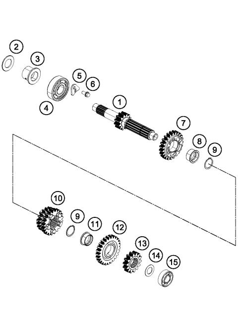TRANSMISSION I - MAIN SHAFT        
