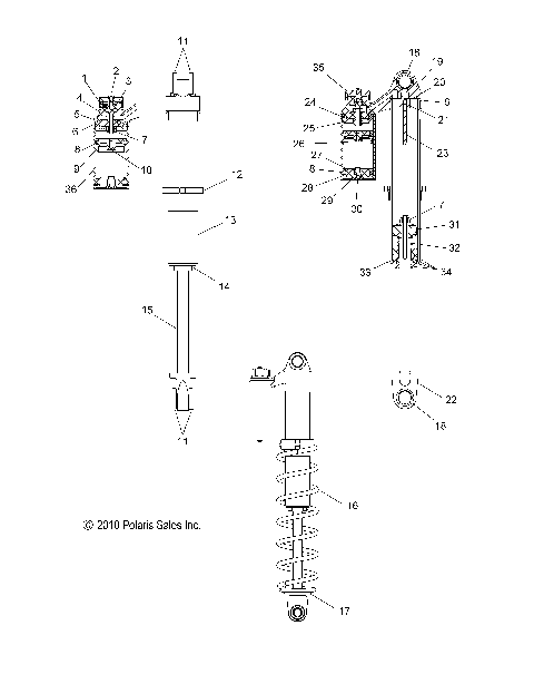 SUSPENSION, SHOCK, REAR - S12CN8/CY8 ALL OPTIONS (49SNOWSHOCKREAR7043629)