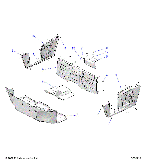 BODY, FLOOR and FENDERS - R25CCA57A1 (C730413)