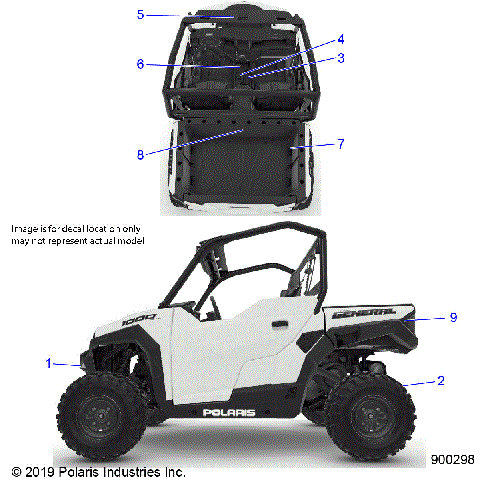 BODY, DECALS, WARNING - G24GXP99 (900298)
