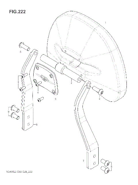 BACKREST MOUNTS SADDLEBAGS C50T
