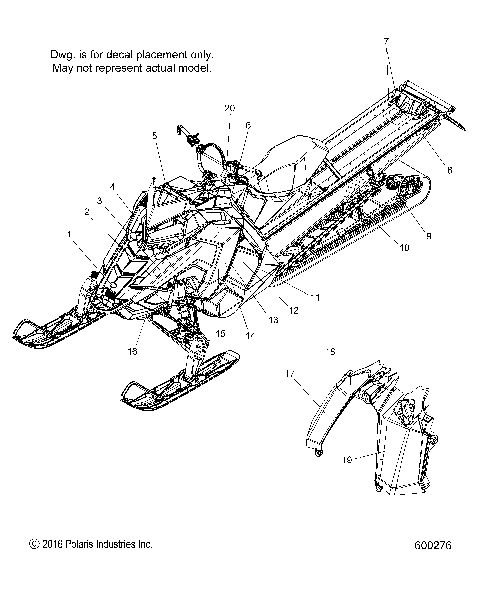 BODY, DECAL, SNOW CHECK BLK/PINK, BLK/RED - S17EFK8/EFM8/EFP8 (600276)