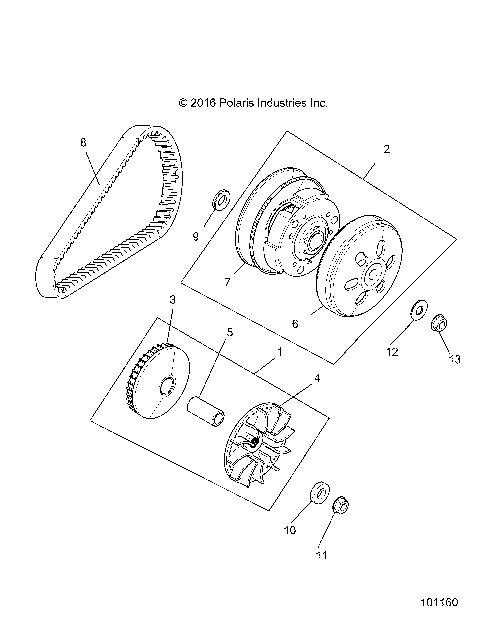 DRIVE TRAIN, PRIMARY CLUTCH - A17HAA15A7/B7 (101160)