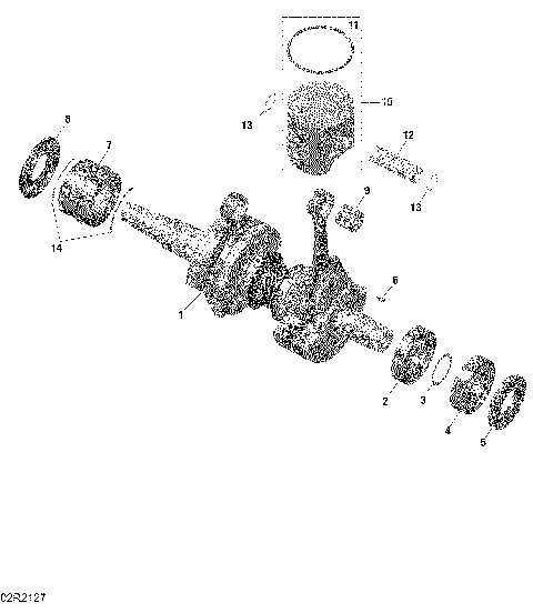 01- Rotax - Crankshaft And Pistons
