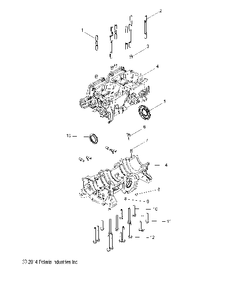ENGINE, CRANKCASE - S21DDL6PS ALL OPTIONS (49SNOWCRANKCASE156LE)