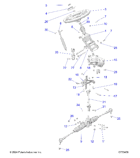 STEERING, STEERING ASM. - R25MAE57F1/C1/E1/G1/G9/C9/E9 (C733438)