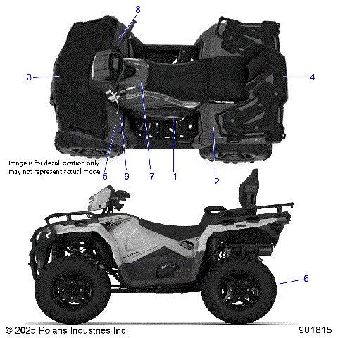 BODY, DECALS, STANDARD - A26SJR57AG (901815)