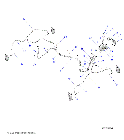BRAKES, BRAKE LINES AND MASTER CYLINDER - R25XAL1RBD/BM (C730984-1)