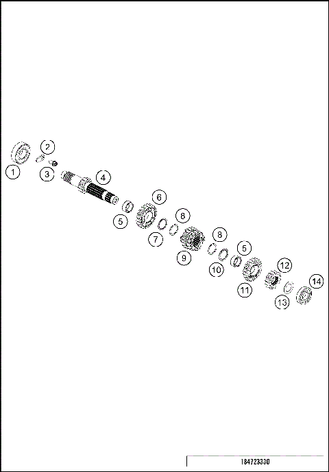 TRANSMISSION I - MAIN SHAFT