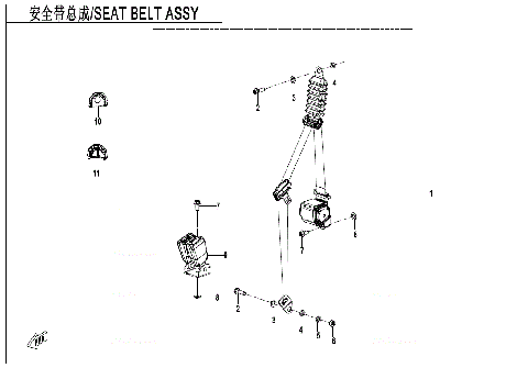 SEAT BELT ASSY (BACK SEAT)