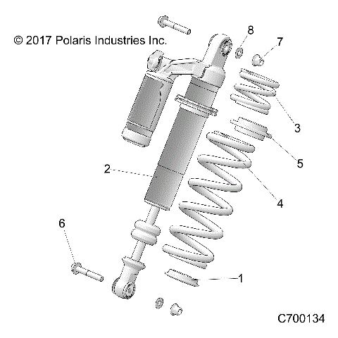 SUSPENSION, REAR SHOCK MOUNTING - R18RHE99NK (C700134)