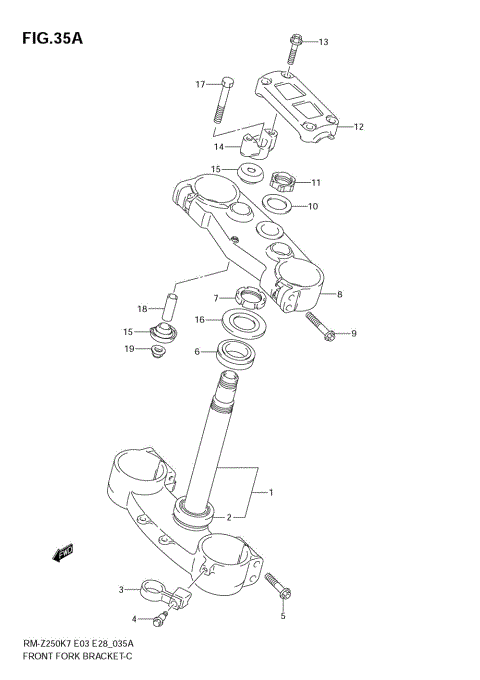 STEERING STEM (MODEL K8)