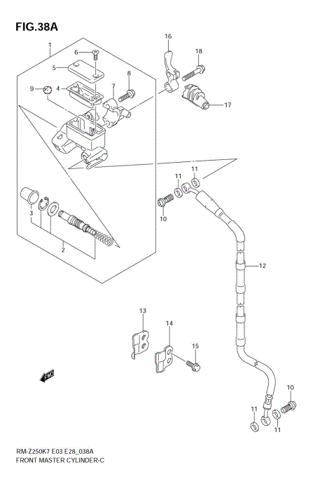 FRONT MASTER CYLINDER (MODEL K8)
