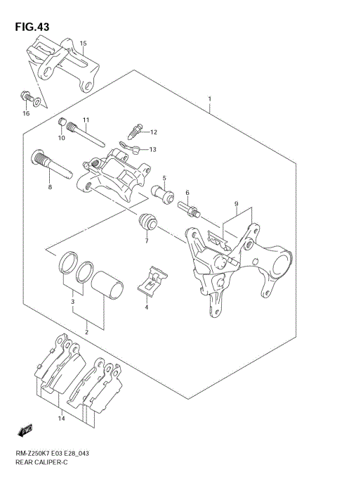 REAR CALIPER (MODEL K7)
