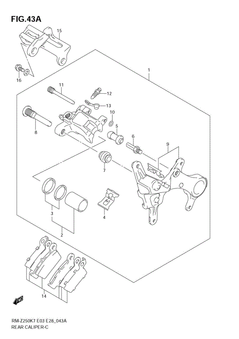 REAR CALIPER (MODEL K8)