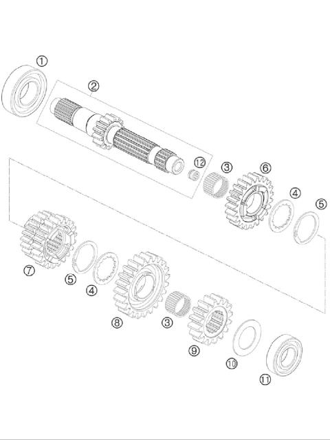 TRANSMISSION I - MAIN SHAFT