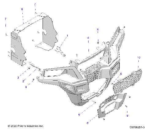 BODY, FRONT FACIA - G25GXP99 (C0705261-3)