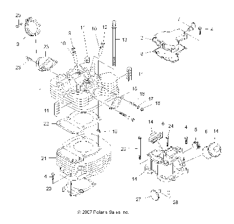 ENGINE, CYLINDER and HEAD - A10NA32FA (49ATVCYLINDER08TB)