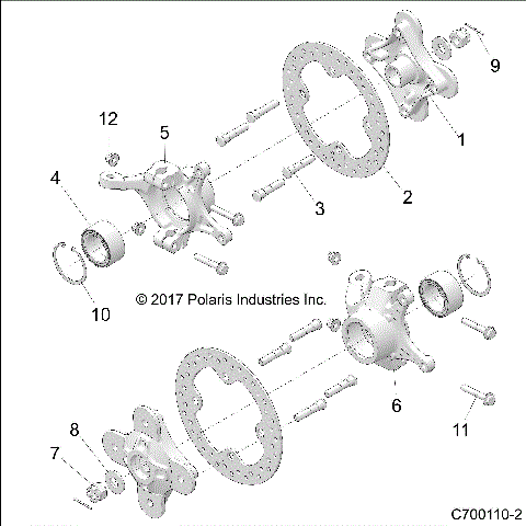 SUSPENSION, FRONT CARRIER- Z19VGE99AK/AW/BK/BW (C700110-2)
