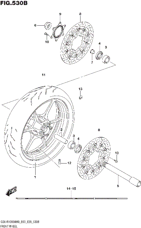 FRONT WHEEL (GSX-R1000A)