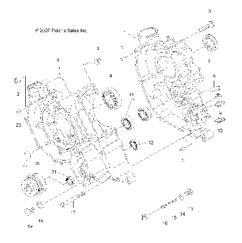 ENGINE, CRANKCASE - A08BG50FA (49ATVCRANKCASE08SCRAM)