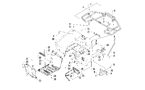 REAR BODY, RACK, AND TAILLIGHT ASSEMBLY [98512]