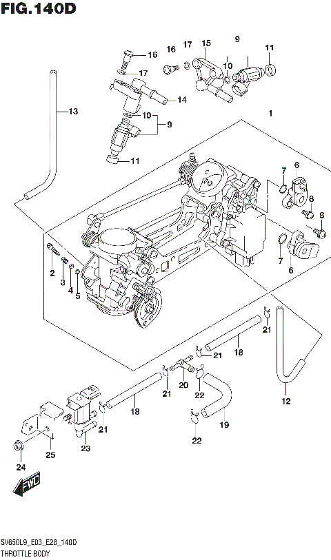THROTTLE BODY (SV650AL9 E33)