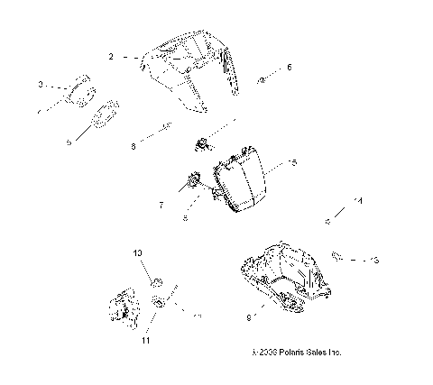 HEADLIGHT POD and SPEEDOMETER - A07MH68AX/AY/AZ (49ATVHEADLIGHT07700)