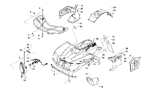 FRONT BODY, RACK, AND HEADLIGHT ASSEMBLY [100716]