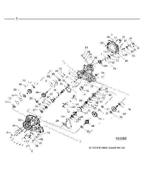 DRIVE TRAIN, MAIN GEARCASE - A20SXA85A1/A7/CA1/CA7 (101588)