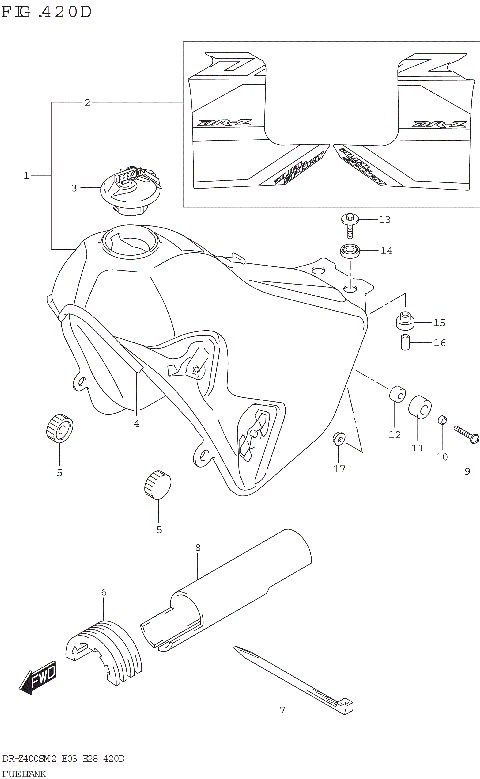 FUEL TANK (DR-Z400S:E33)