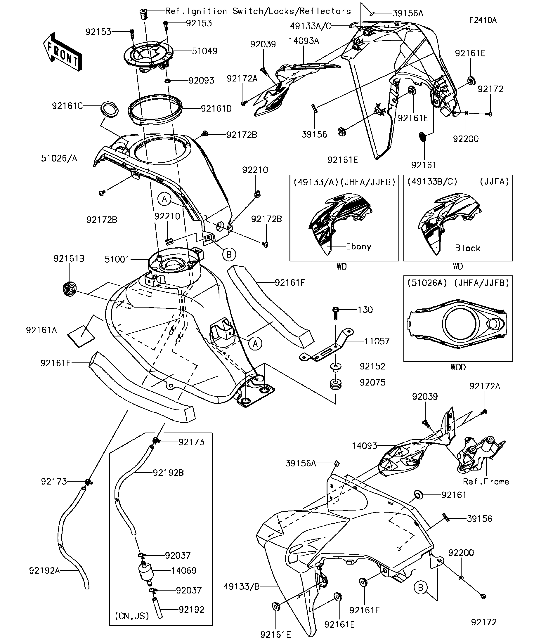 2018 Kawasaki Z125 PRO SE Fuel Tank(JHFA/JJFA/JJFB