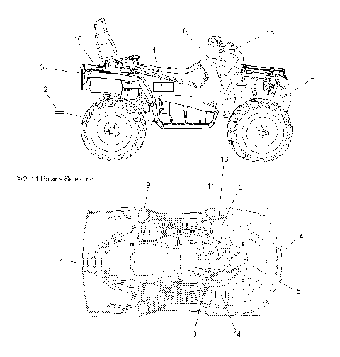 BODY, DECALS - A11DH50AX/AZ (49ATVDECAL11SP500TRG)