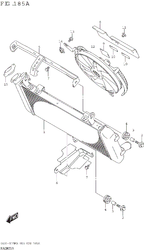 RADIATOR (GSX-S750A,GSX-S750ZA)
