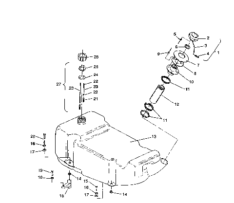 FUEL TANK SL 650 / B934058 (4924732473005A)