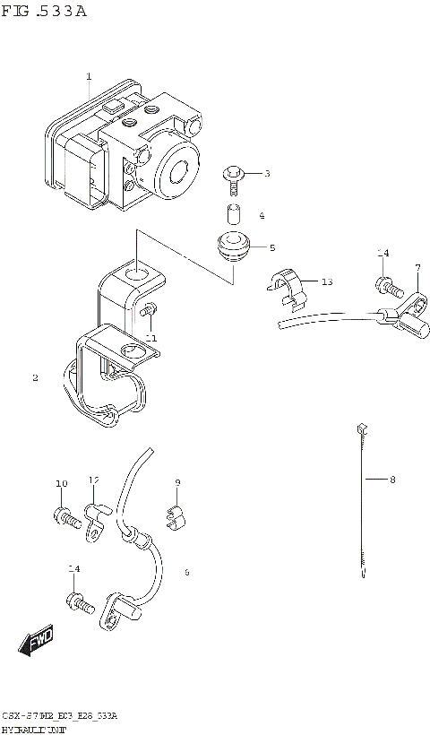 HYDRAULIC UNIT (GSX-S750A,GSX-S750ZA)