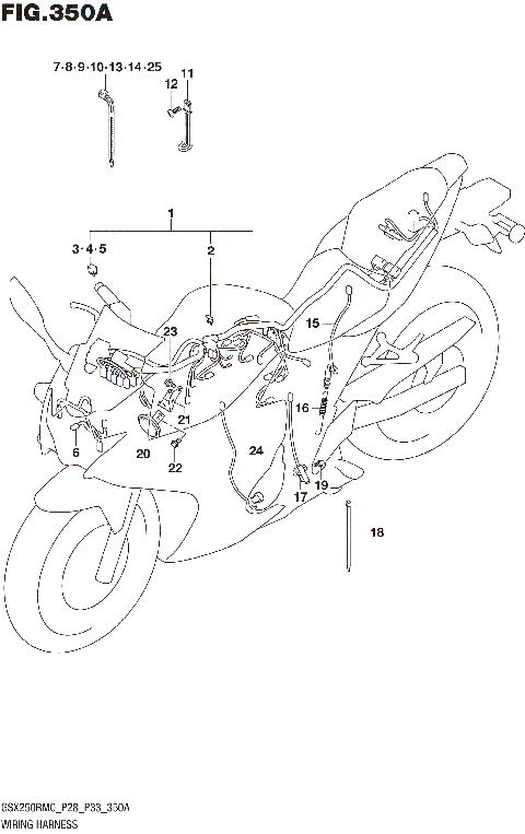 WIRING HARNESS (GSX250RM0 P28)