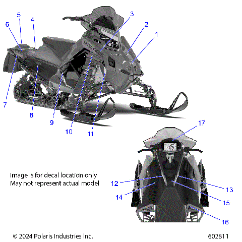 BODY, DECAL, BLACK SIDE PANEL W/GRAY ACCENT - S25TDV6RS (602616)